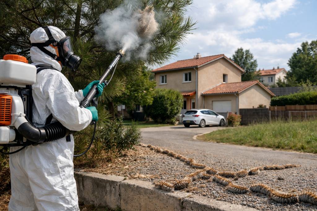 Chenilles processionnaires Saint-Genis-les-Ollières : comment gérer une invasion dans un lotissement