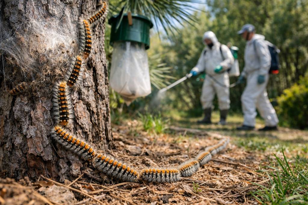 Chenilles processionnaires Curis-au-Mont-d'Or : interventions sur mesure pour jardins privés et domaines