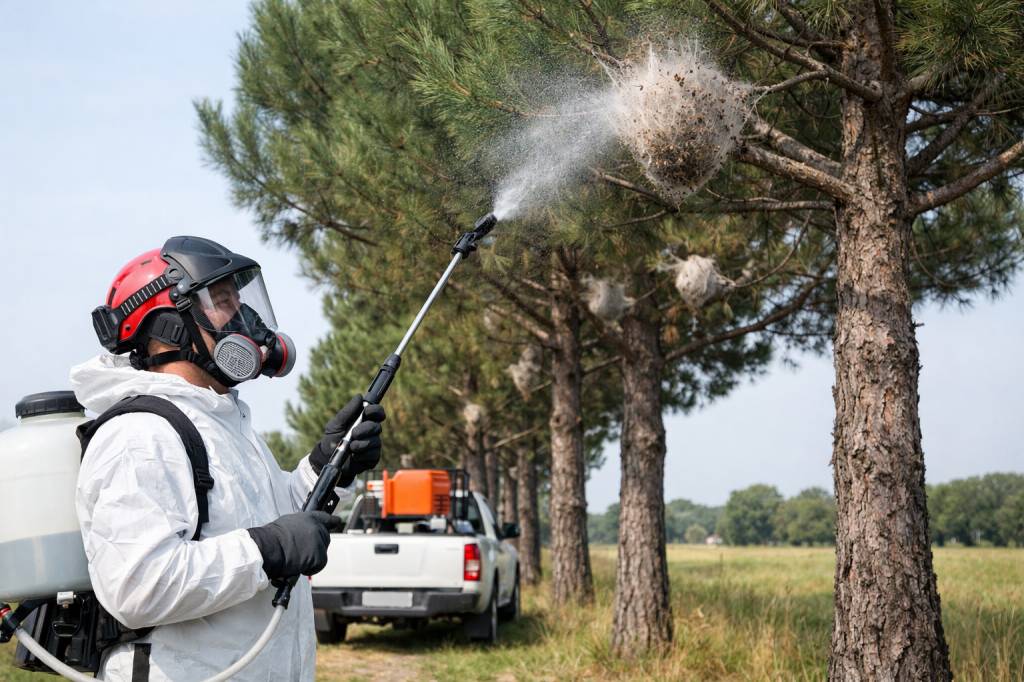 Chenilles processionnaires Francheville : solutions professionnelles pour arbres isolés et alignements