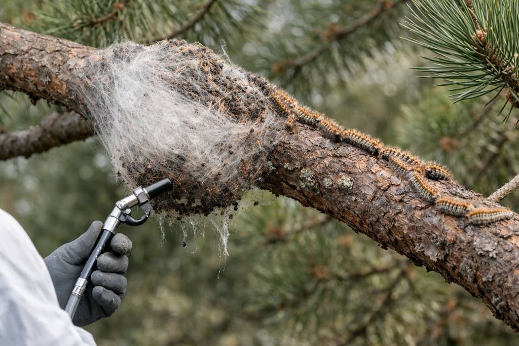 Chenilles processionnaires Saint-Didier-au-Mont-d'Or : traitement des nids et suivi après intervention