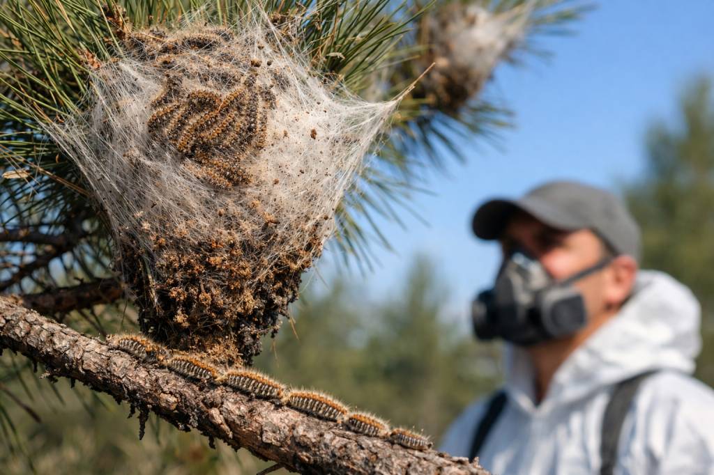 Chenilles processionnaires Champagne-au-Mont-d'Or : repérage des nids et traitements préventifs
