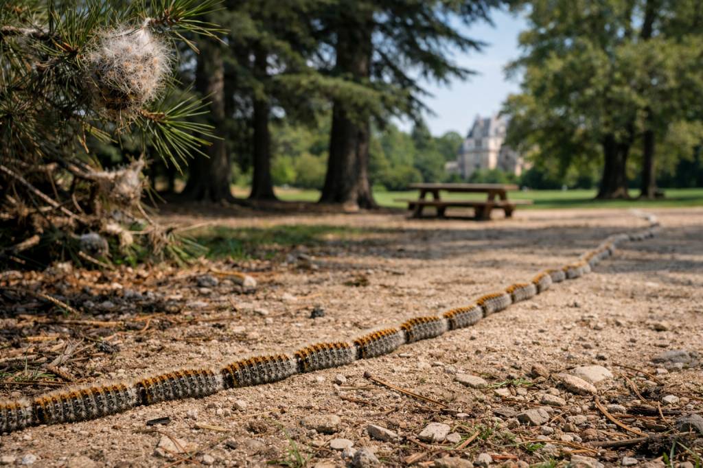 Chenilles processionnaires Marcy-l'Étoile : prise en charge spécifique des grands parcs arborés