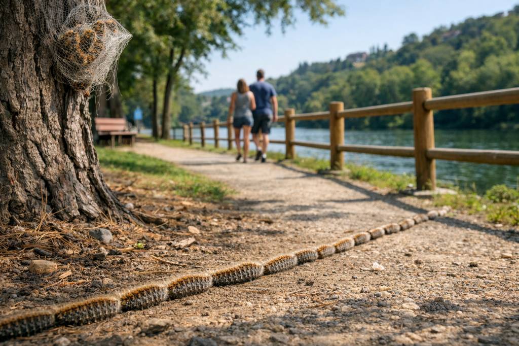 Chenilles processionnaires Rochetaillée-sur-Saône : sécuriser berges, jardins et espaces de promenade