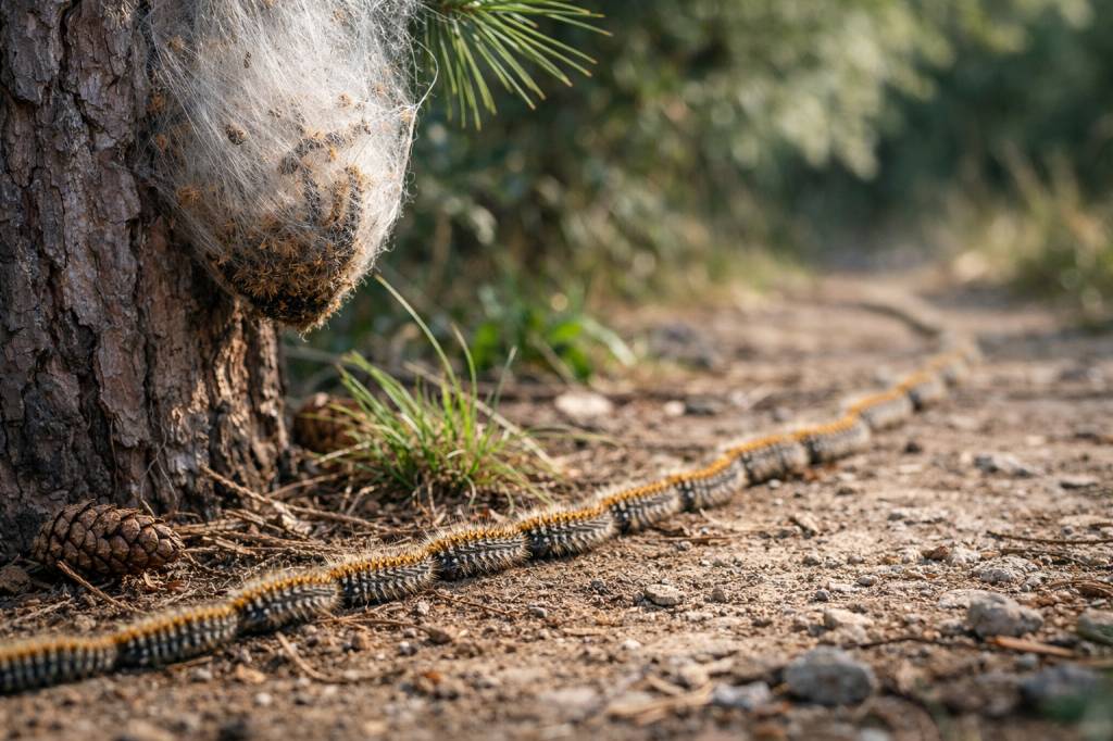 Chenilles processionnaires Fontaines-sur-Saône : comment repérer les processions et agir vite