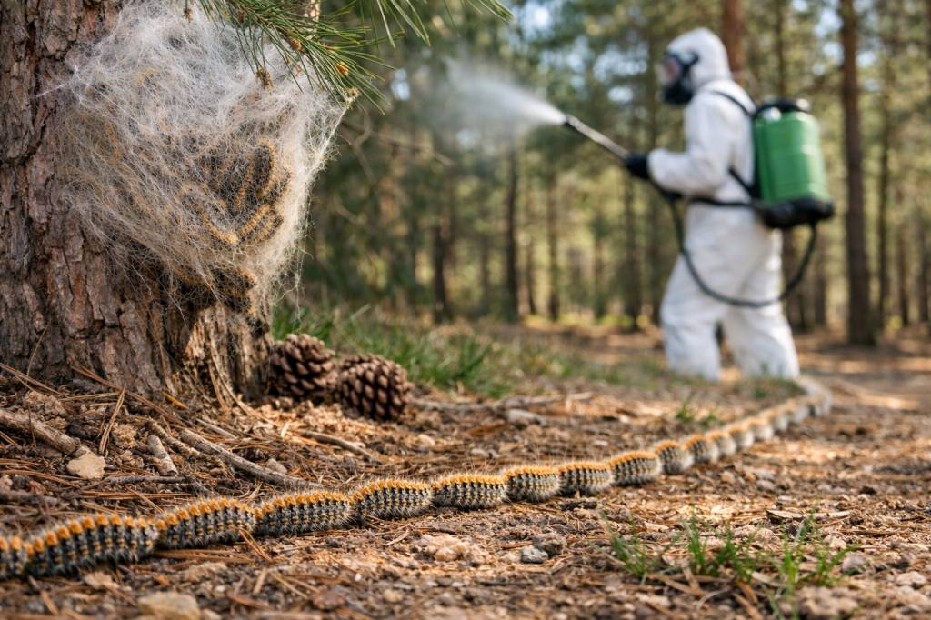 Chenilles processionnaires Brignais : traitement des pins infestés et prévention durable