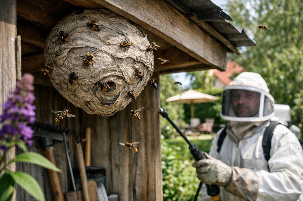 Invasion de guêpes et frelons dans la région lyonnaise : comment sécuriser votre jardin et faire intervenir un professionnel